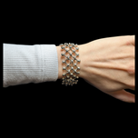 925 Mexico Chainmaille Double Link / Mesh Silver Bracelet