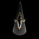 10K Yellow Gold Hematite / Black Alaskan Diamond Marquise Cut Ring Size 5 1/4