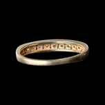 14K Gold Channel Set Diamond Ring Size 5 1/2