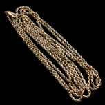 9CT Yellow Gold Double Chain 32" Long Statement Necklace