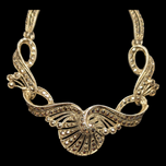 Sterling Silver Art Deco Marcasite Festoon Necklace