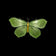 Sterling Silver Green Enamel Butterfly Brooch Signed HG