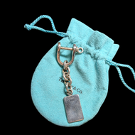 Tiffany & Co Shackle & ID Key Ring Keychain