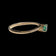 14K Yellow Gold Diamond & Emerald Ring Size 5 3/4
