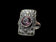 Art Deco Sterling & Purple Glass Ring Size 4 3/4