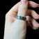 10K White Gold Etched/Beveled Band Size 9 1/4
