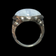 Clyde Duneier Sterling Silver Blue Lace Agate Statement Ring Size 9