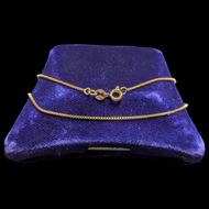 10K Yellow Gold Simple Box Link Chain Necklace 20"