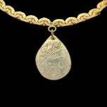 Mid-Century Modern / Brutalist Rafael Alfandary Glass & Brass Necklace