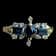 10K Yellow Gold Diamond & Sapphire Ring Size 7 1/4