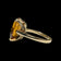 10K Yellow Gold & Synthetic Yellow Sapphire Cocktail Ring Size 5 1/4