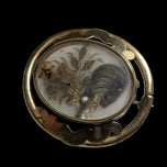 Antique Gold Filled Victorian Hair / Mourning Brooch / Seed Pearls