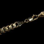 14K Yellow Solid Gold Cuban Link Chain Necklace Vicenza Italy