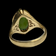 10K Yellow Gold Oval Cut Jade Ring Size 6.5