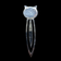Sterling Silver Cat Bookmark or Page Marker Vintage