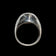 Sterling Silver Etched Dome / Bubble Ring Size 7 1/4