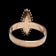 14K Rose Gold Victorian Era Turquoise & Seed Pearl Marquise Ring Size 8 1/4