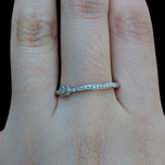 18K White Gold & Diamond Stacker Band Ring By TOUS