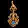 14K Yellow Gold Ornate Russian Antique Earrings