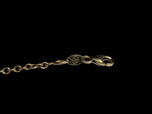 10K Yellow Gold Chain Link Bracelet with Hearts & Diamond