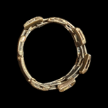 14K Yellow Gold Panther Link / Gear Ring Size 9 1/4