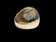 14K Yellow Moss Agate Oval Cabochon Ring Size 8 1/4