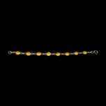 1/20 12K Gold Filled & Citrine Coloured Glass Link Bracelet