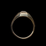 10K Two Tone Yellow & White Gold Diamond Band Size 10.5