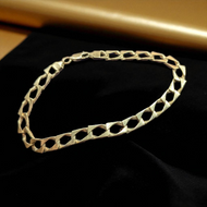 10K Yellow Gold Solid Cuban Link Unisex 5mm Bracelet 9"