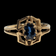 10K Yellow Gold Art Deco Sapphire Ring Size 5 1/2