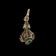 10K Yellow Gold Antique Etruscan Style & Green Quartz Doublet Orb / Sphere / Pendant / Charm / Fob