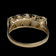 14K Yellow Gold Natural Opal 5 Stone Band Ring Size 6 1/4