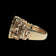 10K Yellow Gold Brutalist Geometric Abstract Ring Size 5