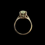 10K Yellow Gold Oval Cut Lime Green Spinel Ring Size 5 3/4