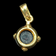 18K Yellow Gold and Garnet Cabochon Pendant