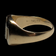 10K Yellow Gold and Diamond Coffee Bean Vintage Sid-Bar Ring Size 9 1/4