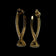 Large 14K Yellow Gold Diamond Twist Drop Stud Earrings