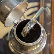 Men's 10K White & Yellow Gold & Diamond Band