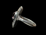 Art Deco Sterling & Purple Glass Ring Size 4 3/4