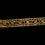 Antique 9CT Gold Ivy Leaf Filigree Bar Hair Clip / Pin