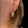 14K Yellow Gold Double Hoop Earrings