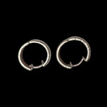 10K White Gold Spotted / Textured Huggy Hoop Earrings by SCJ
