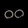 10K White Gold Spotted / Textured Huggy Hoop Earrings by SCJ