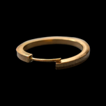 14K Gold Squared Off Hoop Earrings 22mm