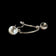 Sterling Silver Abstract / Modernist Sphere Stud Hoops
