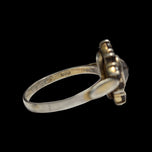 Antique .900 Silver Bohemian Garnet Flower Cluster Ring Size 8 1/4
