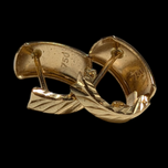 18K Tri Coloured Gold Earrings Huggy Hoops