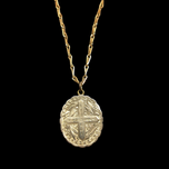 Antique Gold Filled Victorian Double Sided Locket With Cross
