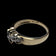 10K Yellow Gold Illusion Set Heart Flanked Diamond Ring Size 7 3/4