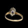 10K Yellow Gold Amethyst & Diamond Double Halo Ring Size 12